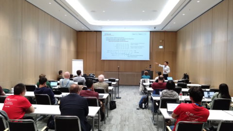Hartwig Anzt from TU München presenting in the "Performance Engineering for Linear Solvers" tutorial.