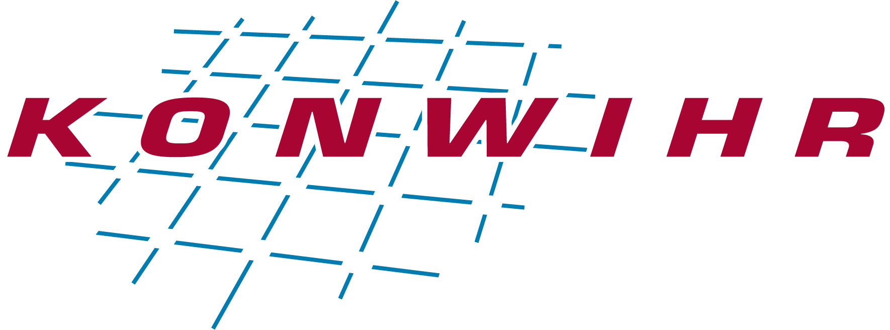 The logo of Konwihr containing the word "KONWIHR" in capital letters and a blue grid of individual lines in the background.