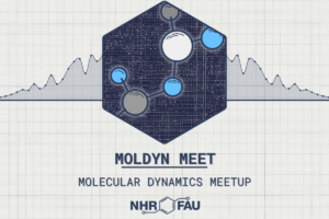 The logo of the Moldyn Meet, the molecular dynamics meetup.