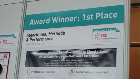 Ayesha Afzal's award-winning research poster. (Image: G. Hager, NHR@FAU)