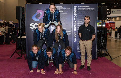 IndySCC team "FAUltier" with their advisor Jan Laukemann (Image: Lillie Elliot, SC Photography)