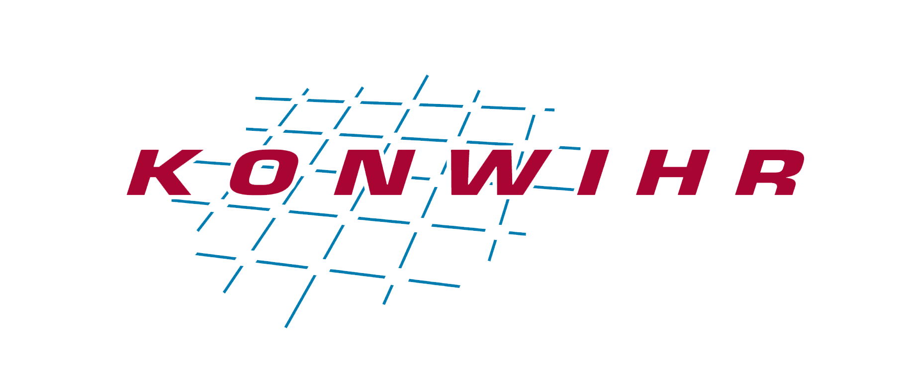 The logo of Konwihr containing the word "KONWIHR" in capital letters and a blue grid of individual lines in the background.